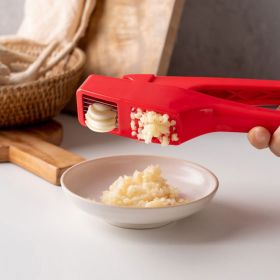2-in-1 Garlic Press | Multi-functional Garlic Crushing Tool | Nylon Plastic Garlic Peeler | Easy to Clean Garlic Press | No Peeling Needed, Finger Od