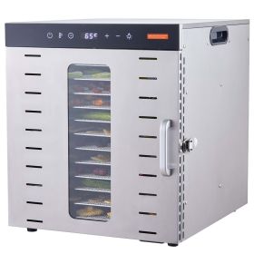 Food Dehydrator Machine, 10 Stainless Steel Trays, 1000W Electric Food Dryer with Digital Adjustable Timer & Temperature for Jerky, Herb, Meat, Beef,